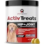 Glucosamine for Dogs Hip and Joint Supplement - Safe Joint Support for Dogs - Dog Joint Supplement with Glucosamine Chondroitin MSM Turmeric - 120 Joint Care Chews for Dogs ActivTreats