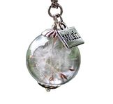 Handmade Real Dandelion Wish Necklace Women Lucky Necklace Chain Pendant Jewelry