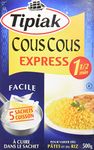 Tipiak Couscous Express, Couscous bags, Ready in Minutes, Easy Preparation, Pasta & Rice Alternative, 5 Bags, Total 500g