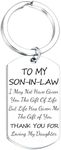 Nimteve Son in Law Keyring Gifts for Son in Law Father's Day Gifts Wedding Christmas Birthday Gifts for Son in Law Appreciation Engagement Gifts from Mother Father of Bride Son-in-Law Gift Ideas