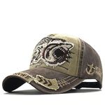 Alexvyan Green Shark Printed Men Sun Visor Baseball Cap Adjustable Sport Summer Cap for Golf Tennis Cricket Cycling Running Gym Cap- Sun UV Protection.