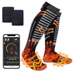 Rechargeable Heated Socks with APP Control, Heated Socks Women Battery Included, Washable Heated Socks for Men with 3 Heat Settings, Fast Heating Electric Socks for Hunting Socks & Heated Socks Skiing