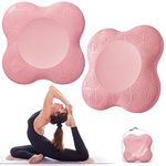 Bigmeda 2PCS Yoga Knee Pad, Non-slip Yoga Mats for Women Kneeling Support for Yoga Comfortable & Lightweight Yoga Knee Pads Cushion for Knees, Hands, Wrists, and Elbows (Pink)