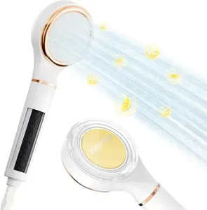 Waterdrop SF02-SL Filtered Shower Head with Handheld, Vitamin C for Healthier Hair & Skin, Softener Water, Reduce Chlorine, Reduce Hair Shedding, Soothe Dry Skin, Lemon Yellow