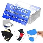 Business Cards Personalised, Personalised Business Cards with Logo/Text Double Sided Print Business Cards Waterproof 300gms for Company, Small Business