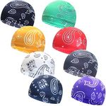 WHAMZ33 W Cooling Skull Cap for Men Women Helmet Liner Wicking Cycling Running Hats, 8 Pack Paisley, One Size-Medium