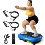Cockatoo UltraVibe-V9 Vibration Plate Machine for Home with Remote Control, 9 Program Modes, Bluetooth & LCD Display, Weight Loss Machine for Women & Men 150W Power, Max Weight 120kg – Blue