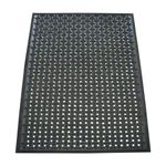 Rubber-Cal 03-181-BK "Kitchen Mat" Anti-Slip Grease-Proof Chef-3/8" X 3' X 5' with A Beveled Edge-Black