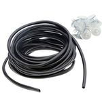 Saim 25Ft Flexible Airline Tubing for Aquariums, Terrariums and Hydroponics, 10Pcs Airline Tubing Suction Cups Included