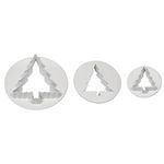 PME CT478 Christmas Tree Cutters, Small, Medium and Large Sizes, Set of 3 White