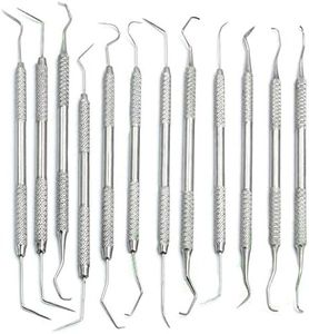 AAProTools 12 Piece Dental Probe Pick Tool Instrument Set Stainless Steel Scaler PR-296