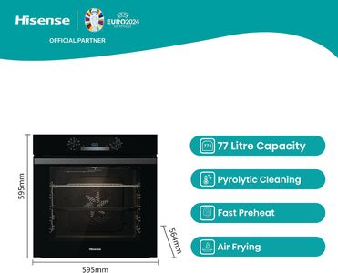 Hisense 77L Electric Oven – Black