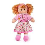 Bigjigs Toys Kelly Rag Doll (Medium) - My First Dolly, Plush Soft Dolls, Baby Toy For Girls & Boys, Ragdoll Suitable From Birth, Swap Ragdolls Clothes & Outfits, Size 34cm