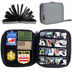 PACMAXI Portable Travel Brooch Pin Carrying Case for Enamel Pin, Lapel Pin, Pins Storage Organizer Case, Pin Collections Display Bag with 10 Pages, Hold Up to 160 pins., grey, Portability