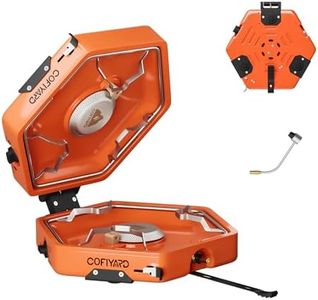 Cofiyard Propane 2 Burner Camping Stove with Carrying Bag, Portable Folding Gas Stove for Camping, Backpacking Camp Stove for Outdoor Cooking, With 17,000 BTU Adjustable Burners for BBQ, Tailgating
