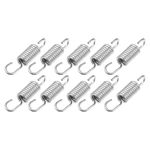 X AUTOHAUX 10 Pcs 6cm Length Silver Tone Motorcycle Brake Pedal Return Spring