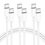 Apple USB C Charger Cable 1M, 3Pack 60W USB C to USB C Cable, Fast Charging Type C Cable Lead for iPhone 16 15 Pro Max/Plus/Pro, for MacBook Pro/Air 2022/2020, for iPad Pro 2020, iPad Air 4/5