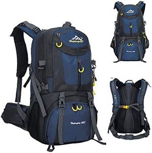 40/50/60L Hiking Camping Backpack for Mountain Climbing, Outdoor Hiking, Camping, Travel, High Capacity Lightweight Tear Water Resistant, Rucksack Luggage Bag for Men Women (Navy, 40L)