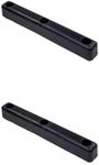 Mytee Products 2 Pack 16"x2"x2" Rectangular Rubber Dock Bumper with 3 Holes - Impact Resistant Molded Rubber Bumper for Semi Truck, Flatbed Trailer, Boat Docks, Marinas & Parking Spots