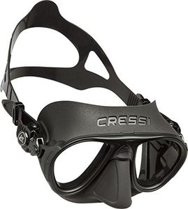 Cressi Calibro Fog Stop System - Professional Diving/Snorkeling Mask,Black