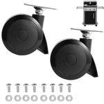 WELL GRILL Gas Grill Castors for Weber Spirit 200 & 300 Series with Front Burner Buttons (2013-2017/2019), Heavy Duty Castors 360° Castors Heavy Duty Grill Accessories, 70 mm Diameter, Pack of 2