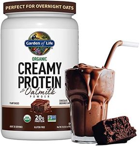 Garden of Life Creamy Organic Vegan Protein Powder + OatMilk, 20g Complete Plant Based Protein, Coconut Water, MCTs, Sprouted Grains, Prebiotics, Probiotics – Gluten-Free, Chocolate Brownie, 2 LBS