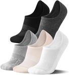 FITRELL No Show Socks Womens - Athletic Cushioned Low Cut Ankle Socks Invisible Non-slip Liner Socks, 5 Pairs Classic, Medium