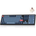 Keychron V6 Max Wireless Custom Knob Mechanical Keyboard, QMK/VIA Programmable Full Size Bluetooth 5.1/2.4 GHz/Wired RGB with Hot-swappable Gateron Jupiter Brown Switch Compatible with Mac Windows