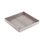 CHEFMADE Roasting Pan with Rack, 11-Inch Non-Stick Square Shallow Dish Sheet Pan with Wire Rack for Oven Baking, BBQ and Roasting (Champagne Gold)