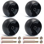 CheeMuii Deck Wheel Kit for MTD Cub Cadet 734-04155 Toro 112-0677 72-025 210-275 5" Deck Wheels with Shoulder Bolts Locknuts Pack of 4