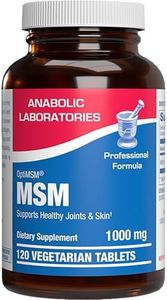 Methylsulfonylmethane MSM Supplement 1000mg - High Strength Soft Tissue & Joint Support Supplement with MSM from OptiMSM - Vegetarian Non-GMO & Made in the USA in cGMP Facilities - 60 Servings