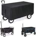 Inlisy Utility Wagon Cart Cover-Folding Outdoor Garden Carts & Wagons Cover,Waterproof Dustproof Bench Trolley Cover-112D x 56W x 51H centimetres