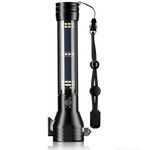 Solar LED Flashlight Solar Power Flashlight,Ultra Bright,450 Lumens,USB Rechargeable,5 Modes for Outdoor,Camping,Hiking (Flashlight-2)