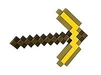 DISGUISE Official Mojang Premium Gold Minecraft Pickaxe - Made with Child Safe Material - Minecraft Toys for Kids One Size