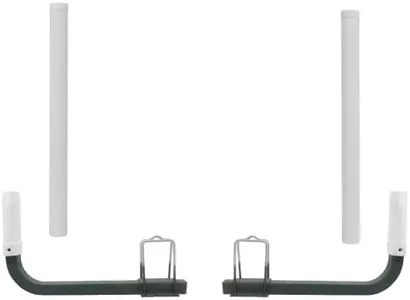 Sebnux Galvanized Steel Adjustable Boat Trailer Guide with PVC Pipes for Ski Boat Fishing Boat, Sailboat Trailer (White)