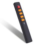 Universal Big Button TV Remote for Seniors Elderly, 6 Keys Simple Learning Remote Control for TV/STB/DVD//HiFi/VCR, etc. 10m/33ft Remote Distance