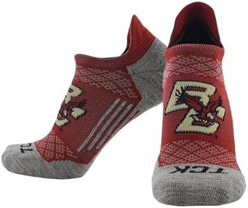 Boston College Eagles Socks No Show Sock with Tab | Men’s Women’s Running Golf Performance Ankle Socks | NCAA Licensed College Fan Gameday Apparel Merchandise Gear (Medium)