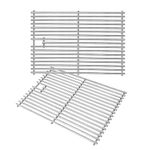 BBQSAVIOR BBQ Grill Grates for Master Chef G45308 G45311 G45301 G45303 G45309 Elite Grill Turismo E480 E500 BBQ Replacement Parts Stainless Steel Cooking Grates 18 3/8 Inch 2-Pack