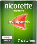 Nicorette Invisi 10mg Patch, Step 3, (7 Patches), Nicotine Patches for Smoking Cessation, Discreet & Convenient Help to Stop Smoking, For all day craving relief