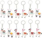 NOLITOY 12pcs Cartoon Llama Keychai