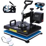 ColorSub Industrial Quality CE 12x15" Combo 5 in 1 Heat Press Machine DIY Sublimation T-shirt Cap Hat Mug Plate Swing away Digital Heat Transfer Presses 12x15 inch 5in1