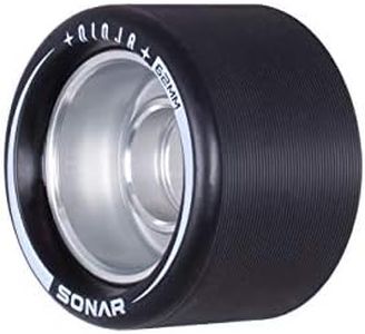 Riedell Ninja Wheels - Speed Roller Skate Wheels - 4 Pack of 62mm x 43mm 94A Wheels | Black