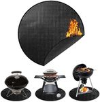 Fire Pit Mat for Decking Heat Resistant Mat 36 Inch (91CM), Round Protector Pad Fireproof Mat Heatproof Thicken Protective Mat Fireplace Mat for BBQ, Grill, Floor, Patio, Backyard, Camping