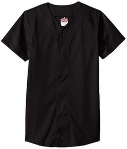 Alleson Athletic Teen-Boys Youth Baseball Jersey, Black, Medium