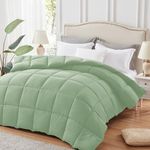 HARBOREST King Size Comforter - Down Alternative Comforter All Season Lightweight Duvet Insert with 4 Corner Tabs 90" L x 102" W (Sage Green)