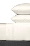 Fishers Finery 400 Thread Count 100% Egyptian Cotton Sheet Set, 4 Piece - Luxurious, Soft and Breathable Long-Staple Cotton - Fitted and Flat Sheets, 2 Pillowcases (Ivory,K,4Pack)