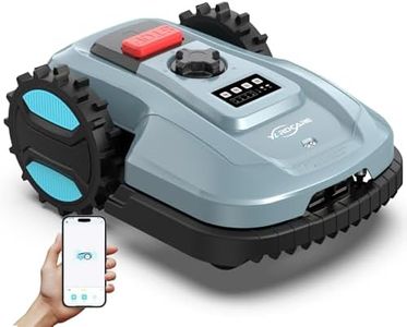YARDCARE E400 Robot Tondeuse, Contrôle Via Application, Recharge Automatique, Capteur de Pluie,Jusqu’à 400 m², Moins de 60 DB, Hauteur Réglable 20–60 mm, Largeur de Coupe 18 cm