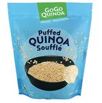 GoGo Quinoa Puffed Quinoa Cereal | Cereal used as a Breakfast by adding Milk or Yogurt | Added to Homemade Cereal Bars or Salads for a Delicious & Nutritious Crunch | Non-GMO | Gluten Free | Organic | 180g