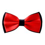 Bowtie for Men Fancy Adjustable Pre Tied Wedding Party Bow Ties, Red