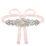 SUOSDEY Bridal Rhinestone Wedding Belt,Bridal Applique Sash Belt for Wedding or Party Prom Women